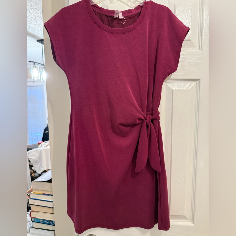 Cable & Gauge Fuchsia Mini Dress with Bow Accent